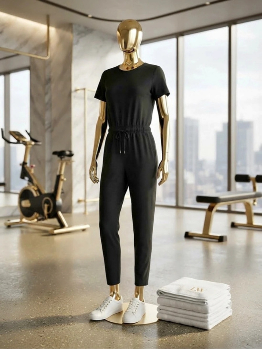Sweaty Betty Black Jumpsuit Size Large Like New